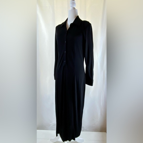 rag & bone Black Jersey Midi Dress work or Cocktail LBD XL 12 - Picture 3 of 11